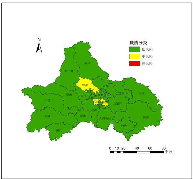 成都中风险区域地图图片